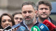 Santiago Abascal, en su visita a Covadonga