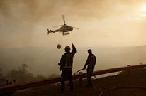 Las llamas afectaron a montes de Camba, junto a O Invernadeiro en marzo del presente a�o.
