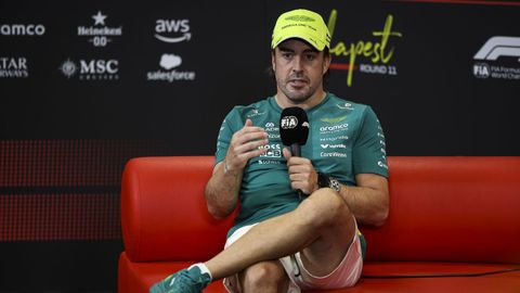 Fernando Alonso portrait press conference during the Formula 1 Hungarian Grand Prix 2026, 11th round of the 2026 Formula One World Championship from July 24 to 26