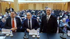 C�sar Blanco, Lorenzo Amor y David Mart�nez, en la asamblea de la CEO