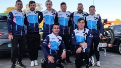 Los rianxeiros que participar�n en el duatl�n.