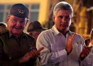 Ra�l Castro y su vicepresidente, D�az-Canel.