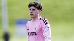 Pablo D�az, en un partido con el cadete A de esta temporada