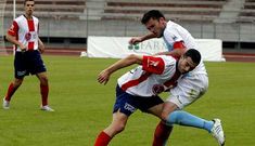El Compostela gole� el pasado domingo al Alondras en el estadio de San L�zaro.