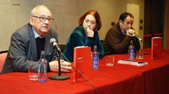 Justo Beramendi, Carmen Fern�ndez P�rez-Sanju�n e Xos� Lu�s Axeitos, onte na presentaci�n. 
