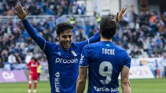 TOCH� CELEBRA CON BORJA SU GOL ANTE EL GETAFE