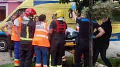 La mujer recibi la primera asistencia sanitaria en el lugar del accidente
