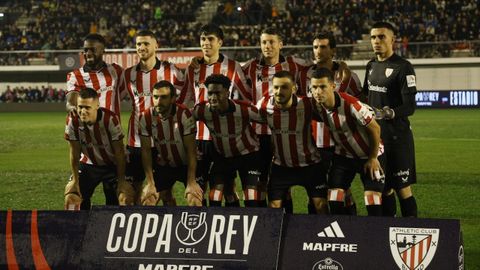 El once inicial del Athletic Club antes del partido