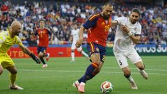 Borja Iglesias, durante el partido entre Espa�a e Irak en A Coru�a.