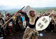 Zuma, durante el ritual en su pueblo natal de Nkandla.