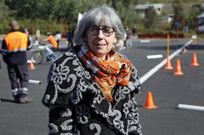 Sinda Aguiar, en las instalaciones de Tr�fico en Santa Cruz. 