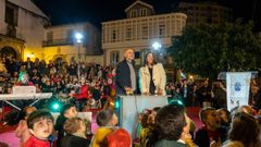 Gilsanz, tambin fue el protagonista del encendido de las luces de Navidad.