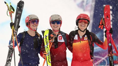 Ana Alonso (a la derecha) al lado de la campeona y la subcampeona ol�mpicas