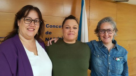 Marta Grandal, Olaia Ledo e Pilar Lozano, este venres