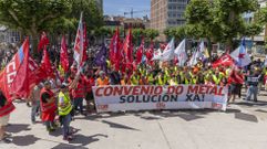 Manifestaci�n en la Praza do Concello