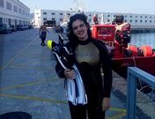 Una de las aficiones de Xiana Rodr�guez Olivares es el buceo, que practica con el Club C�es.