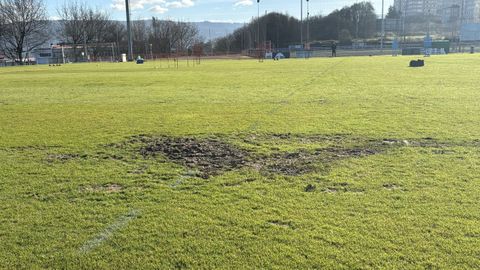 El campo de A G�ndara tiene zonas en las que est� muy da�ado