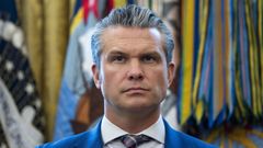 El jefe del Pent�gono, Pete Hegseth, en en despacho oval de la Casa Blanca