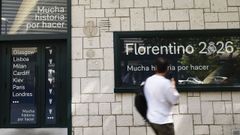 Vista de la oficina de la sede electoral de Florentino P�rez, este lunes, en Madrid.