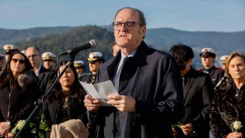 Acto de recuerdo por al cuarto aniversario del naufragio del Villa de Pitanxo. Intervenci�n de �ngel Gabilondo, Defensor del Pueblo