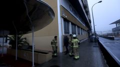 Los bomberos, en una intervencin en el hotel Atlntico el pasado 24 de diciembre