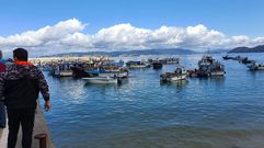 Los barcos de la r�a protestaron ya en mayo contra el cambio del reglamento de control pesquero 