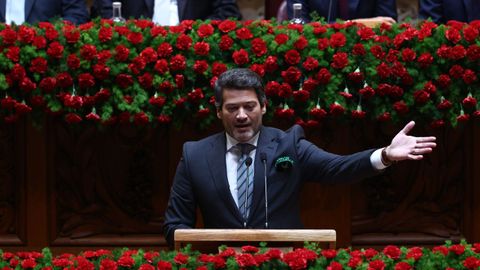 El l�der del partido ultraderechista portugu�s Chega, Andr� Ventura, en una imagen de archivo.
