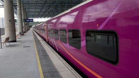 Tramo final de las v�as en su llegada a la nueva estaci�n intermodal de A Coru�a
