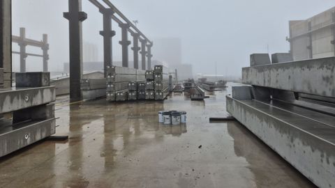 Rodi�as construye piezas de hormig�n que se ensamblan para construir el nuevo centro del Cesga en A Sionlla.