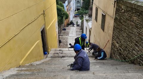 La escalinata es un paso histrico para los peregrinos