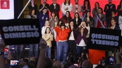 Las dirigentes socialistas Rebeca Torr, Diana Morant y Pilar Bernab, en un acto del partido en Valencia el pasado noviembre.