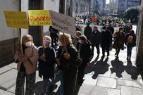 Manifestaci�n de pensionistas percorren as r�as de Santiago por unhas pensi�ns dignas. 13/11/2021