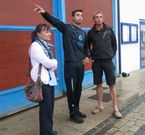 En el puerto fue recibido por la edil Paz Ermida.