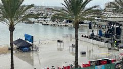 Efectos de una �rissaga� en una playa del Mediterr�neo.