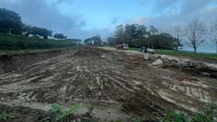Obras de una nueva urbanizaci�n en Oleiros.