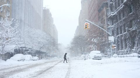 Imagen de la  tormenta de nieve hist�rica que ha azotado Nueva York