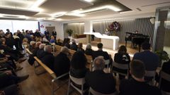 Acto por el fallecimiento de Ant�n Louro en el tanatorio de San Mauro