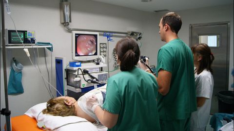 Imagen de archivo de una colonoscopia