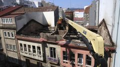 El incendio que afect� al edificio n�mero 4 de la calle Riestra, en Pontevedra, se produjo en la madrugada del pasado 8 de julio