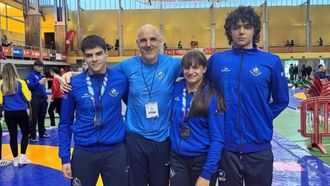 Rafael Borrajo y Candela Castro, dos de los luchadores que competir&aacute;n en Langreo en el Campeonato de Espa&ntilde;a de Luchas Ol&iacute;mpicas