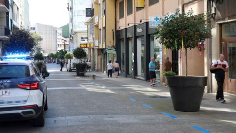 La nueva zona azul de la calle Rosalía de Castro, en Ribeira.