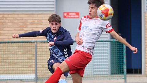 El canterano del Celta Noah Rodrguez, en el partido frente al Val Mior.