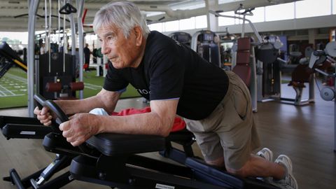Moll ejercitndose en el gimnasio Metropolitan La Solana, de A Corua