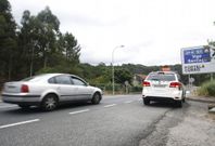 Los controles de velocidad, como este de ayer en la N-550, est�n se�alizados con antelaci�n. 