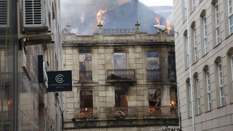 Incendio en un edificio de As Caldas