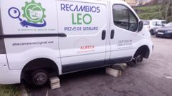 El robo de las ruedas tuvo lugar en el p�rking de Ponte Zapal, en Mar�n