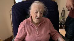 Roberta, en su 111 cumplea�os, en abril del a�o pasado
