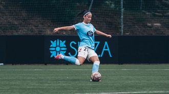 La jugadora de As Celtas Noa Garc�a, durante su partido debut en Segunda Federaci�n.