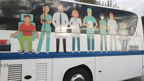 La unidad m�vil en la que es posible donar sangre