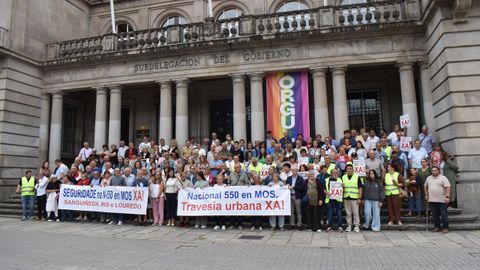 Movilizaci�n ayer ante la Subdelegaci�n del Gobierno.